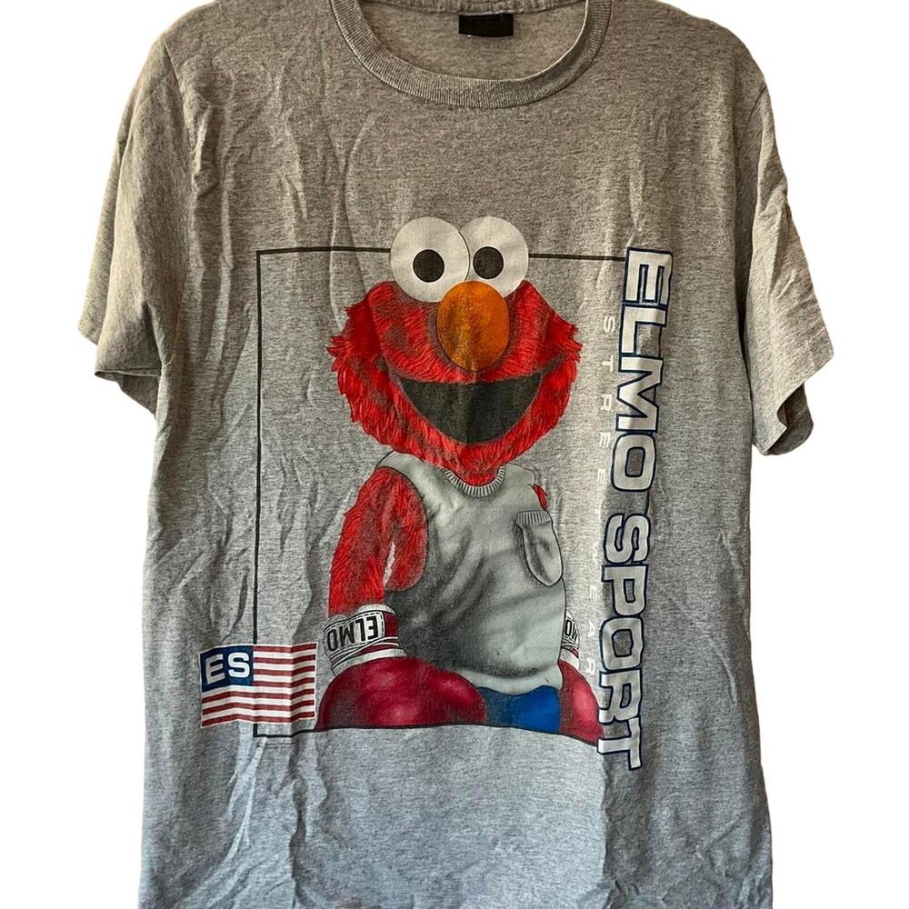 Vintage 90s Elmo Sport Streetwear Single Stitch Changes Shirt Adult Large